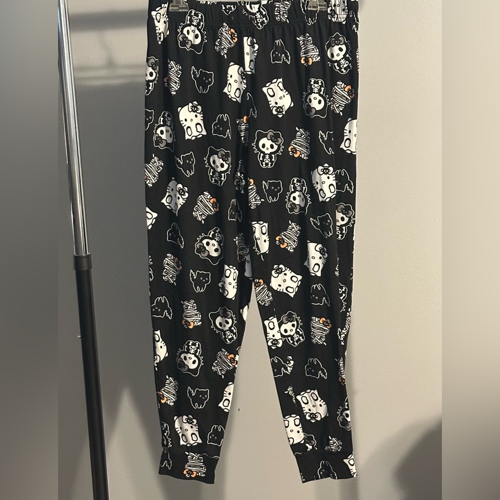 Hello Kitty Black and White Halloween SanRio Sleepwear Pants